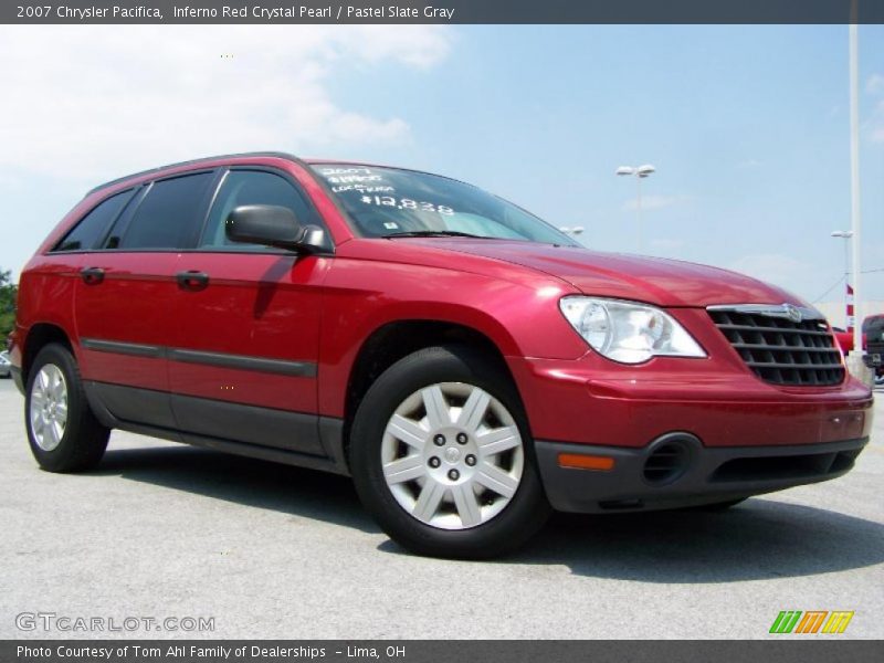 Inferno Red Crystal Pearl / Pastel Slate Gray 2007 Chrysler Pacifica