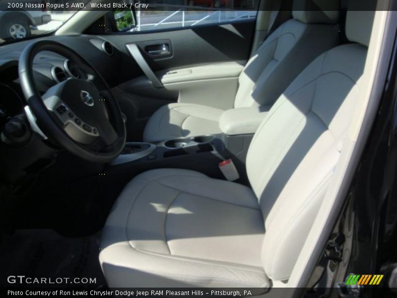 Wicked Black / Gray 2009 Nissan Rogue S AWD