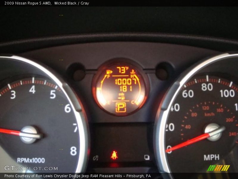 Wicked Black / Gray 2009 Nissan Rogue S AWD