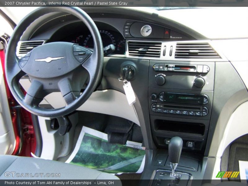 Inferno Red Crystal Pearl / Pastel Slate Gray 2007 Chrysler Pacifica