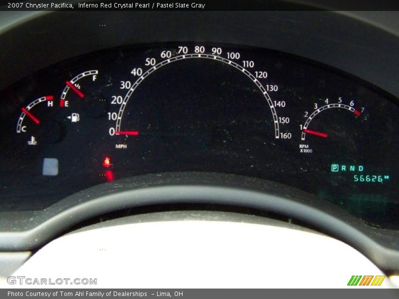 Inferno Red Crystal Pearl / Pastel Slate Gray 2007 Chrysler Pacifica