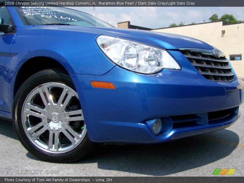 Marathon Blue Pearl / Dark Slate Gray/Light Slate Gray 2008 Chrysler Sebring Limited Hardtop Convertible