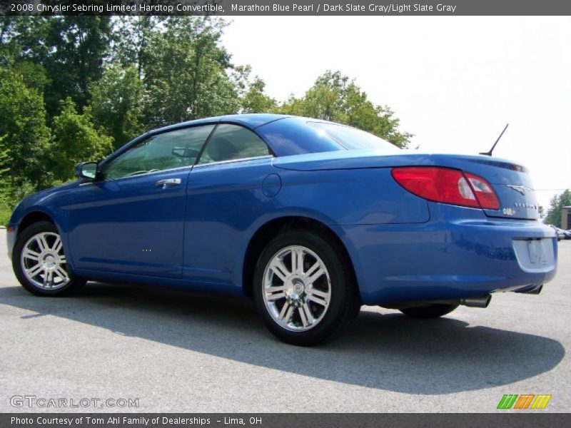 Marathon Blue Pearl / Dark Slate Gray/Light Slate Gray 2008 Chrysler Sebring Limited Hardtop Convertible