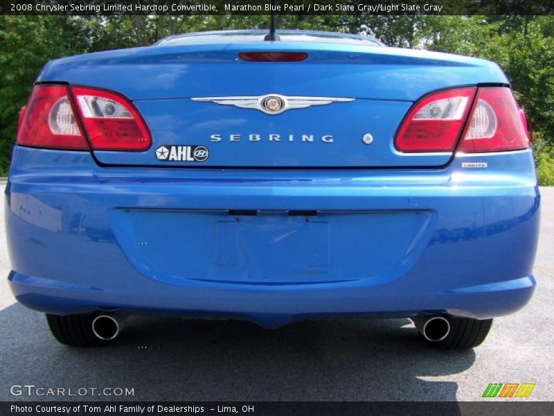 Marathon Blue Pearl / Dark Slate Gray/Light Slate Gray 2008 Chrysler Sebring Limited Hardtop Convertible