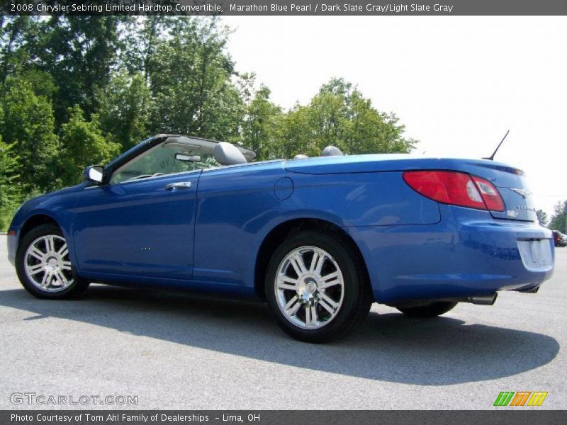 Marathon Blue Pearl / Dark Slate Gray/Light Slate Gray 2008 Chrysler Sebring Limited Hardtop Convertible