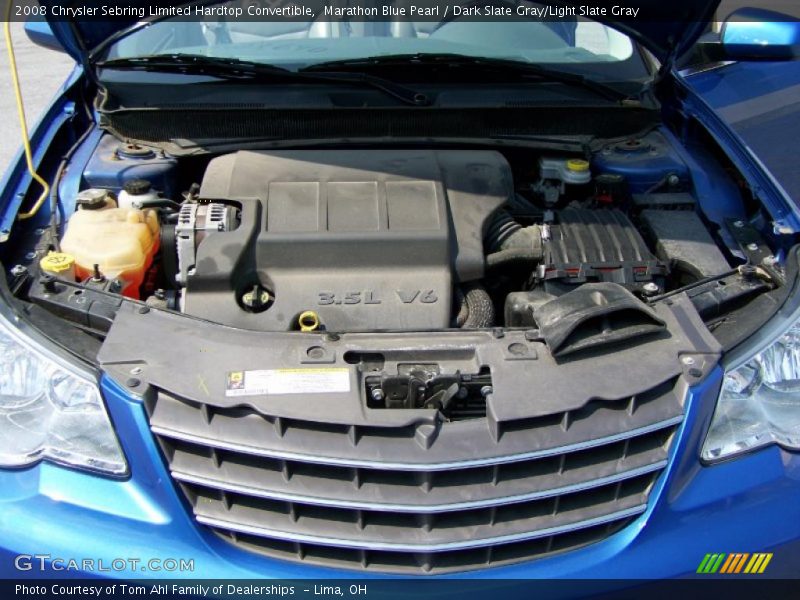 Marathon Blue Pearl / Dark Slate Gray/Light Slate Gray 2008 Chrysler Sebring Limited Hardtop Convertible