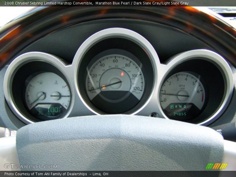 Marathon Blue Pearl / Dark Slate Gray/Light Slate Gray 2008 Chrysler Sebring Limited Hardtop Convertible