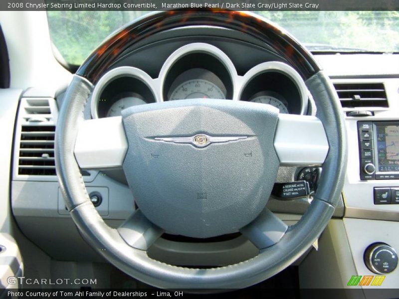 Marathon Blue Pearl / Dark Slate Gray/Light Slate Gray 2008 Chrysler Sebring Limited Hardtop Convertible
