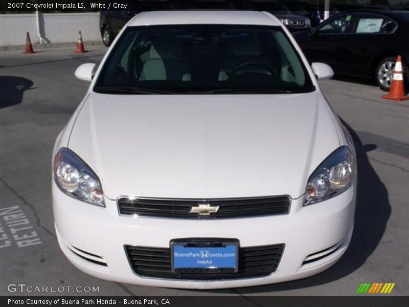 White / Gray 2007 Chevrolet Impala LS