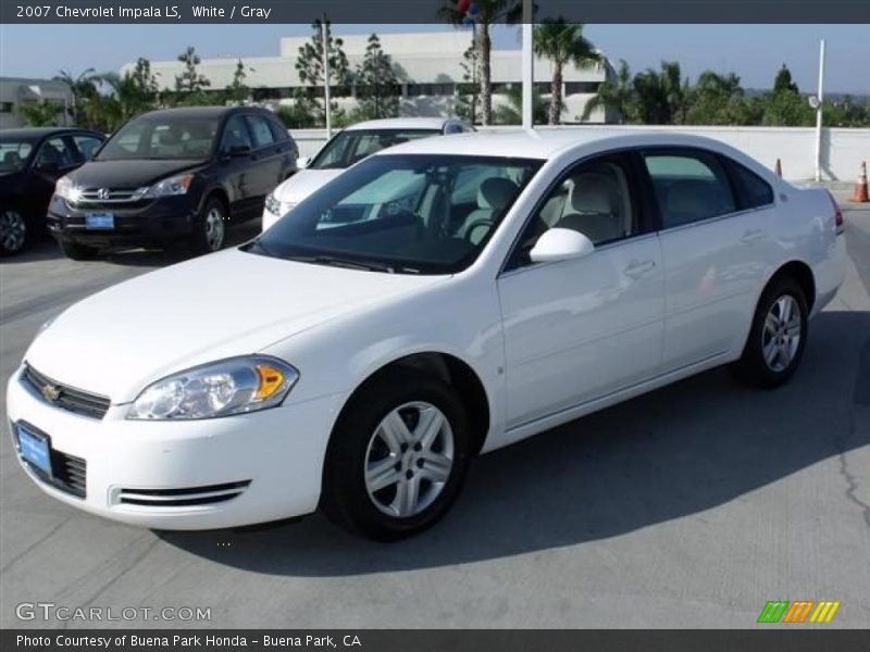 White / Gray 2007 Chevrolet Impala LS