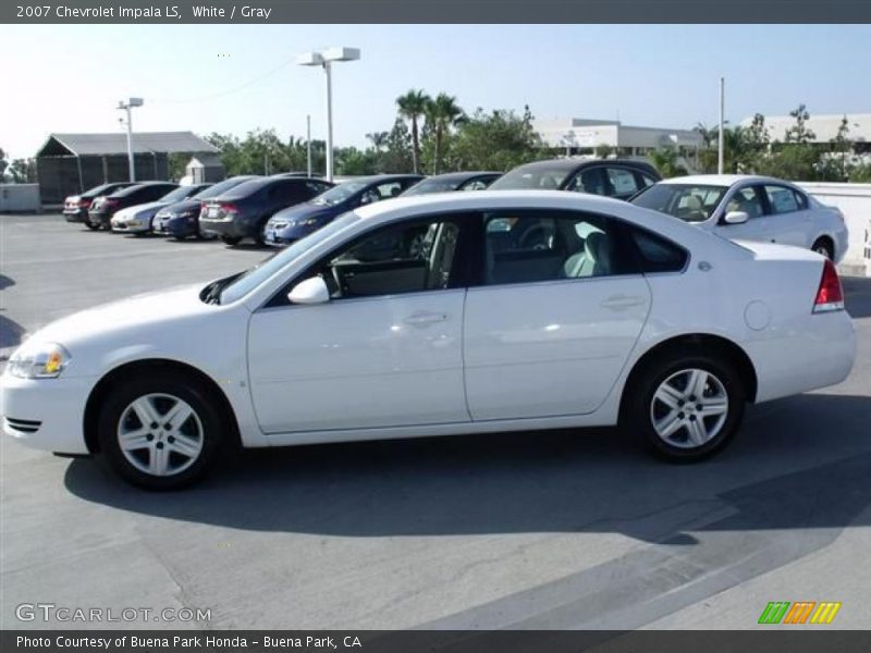 White / Gray 2007 Chevrolet Impala LS
