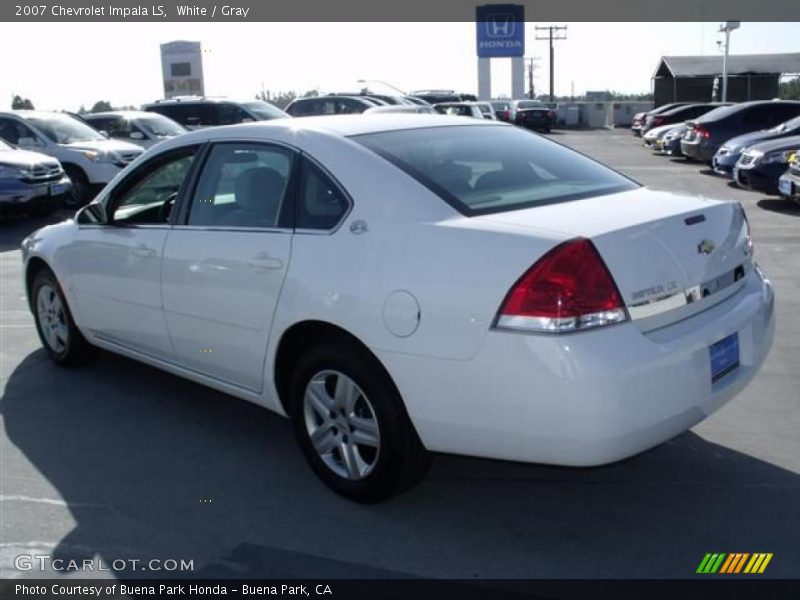 White / Gray 2007 Chevrolet Impala LS