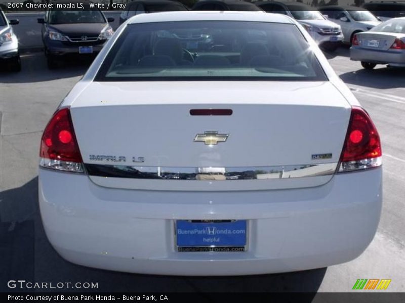 White / Gray 2007 Chevrolet Impala LS