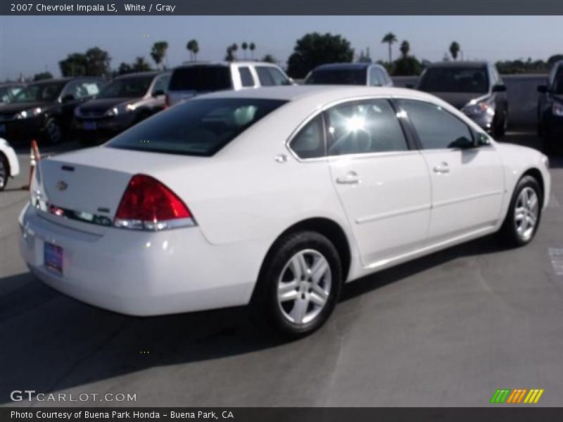 White / Gray 2007 Chevrolet Impala LS