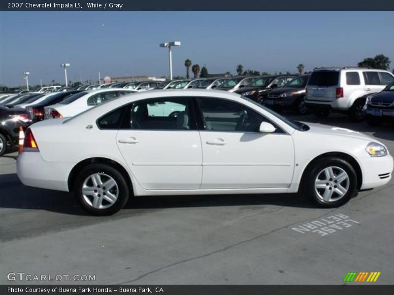 White / Gray 2007 Chevrolet Impala LS