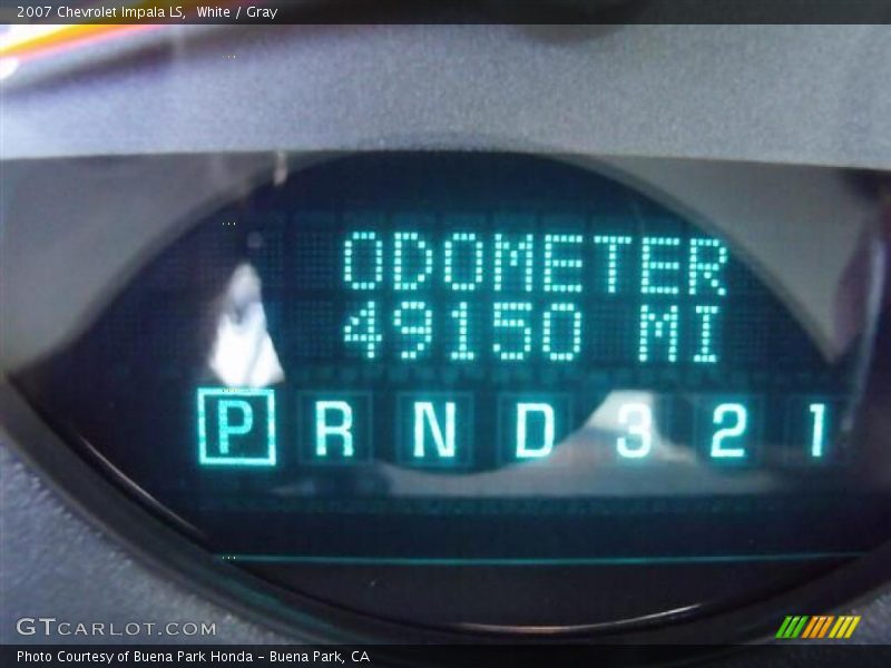 White / Gray 2007 Chevrolet Impala LS
