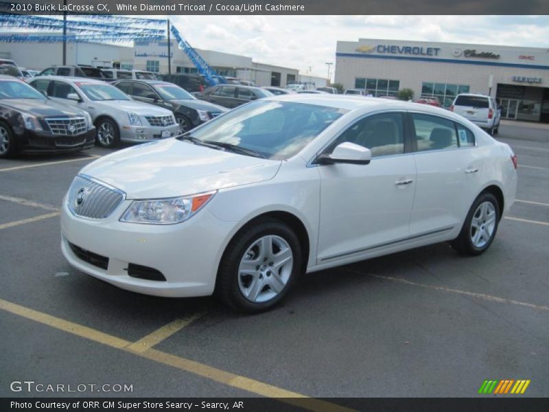 White Diamond Tricoat / Cocoa/Light Cashmere 2010 Buick LaCrosse CX