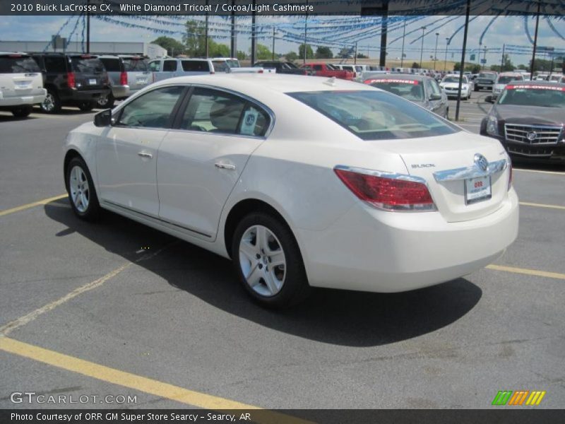 White Diamond Tricoat / Cocoa/Light Cashmere 2010 Buick LaCrosse CX