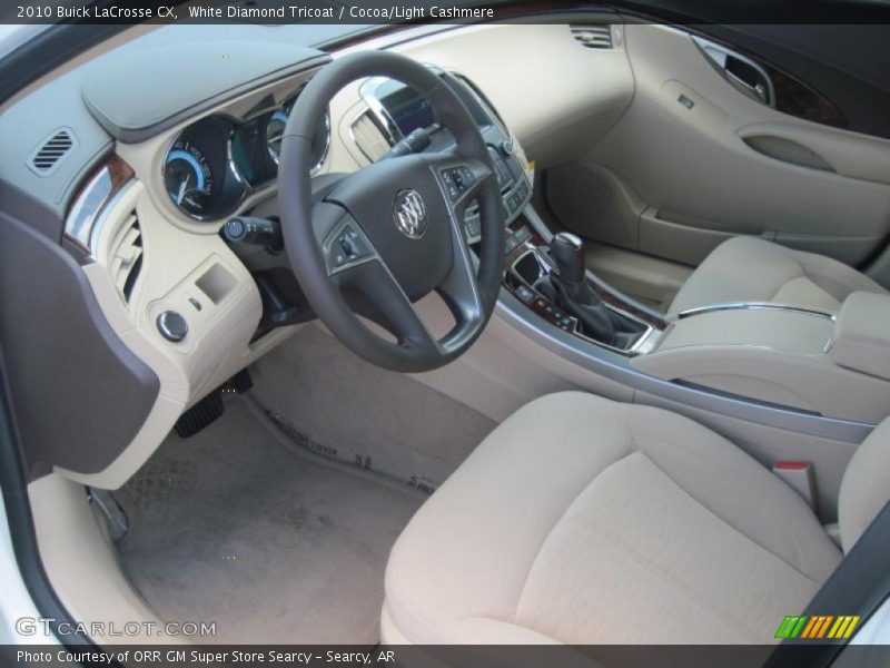 White Diamond Tricoat / Cocoa/Light Cashmere 2010 Buick LaCrosse CX