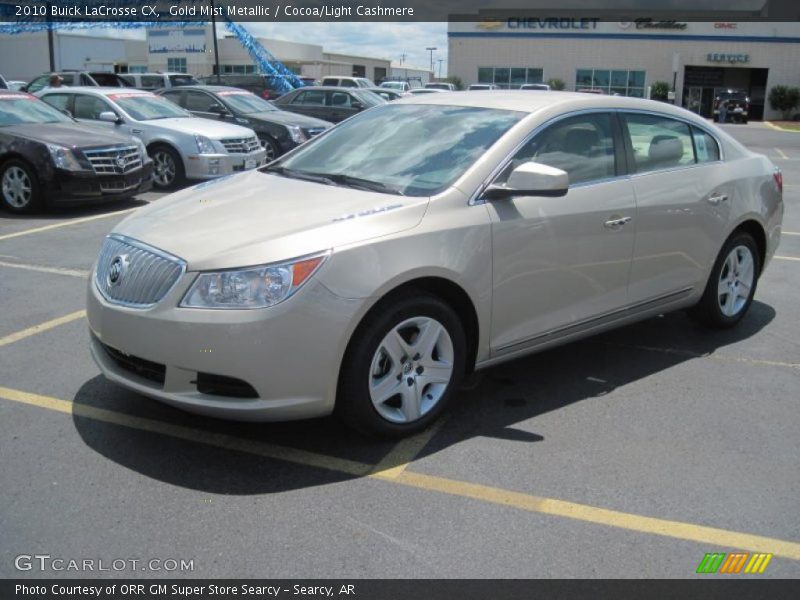 Gold Mist Metallic / Cocoa/Light Cashmere 2010 Buick LaCrosse CX