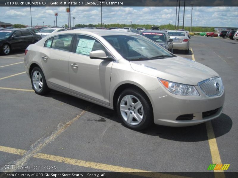 Gold Mist Metallic / Cocoa/Light Cashmere 2010 Buick LaCrosse CX