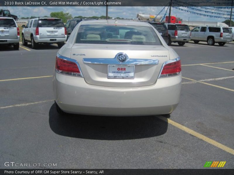 Gold Mist Metallic / Cocoa/Light Cashmere 2010 Buick LaCrosse CX