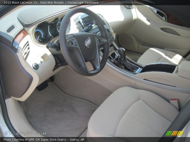 Gold Mist Metallic / Cocoa/Light Cashmere 2010 Buick LaCrosse CX