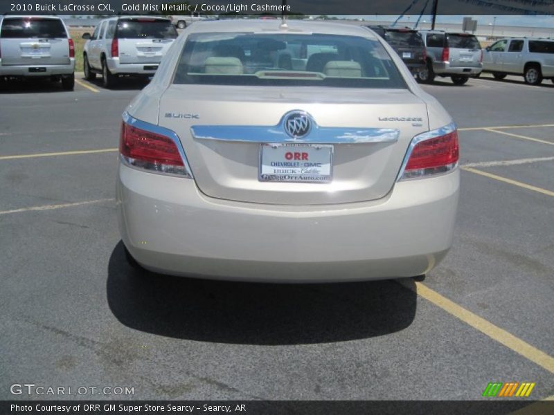Gold Mist Metallic / Cocoa/Light Cashmere 2010 Buick LaCrosse CXL