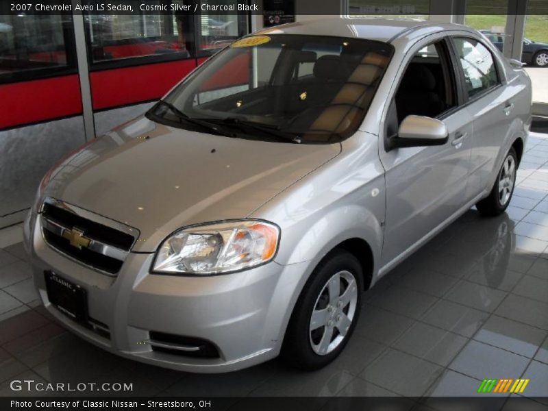 Cosmic Silver / Charcoal Black 2007 Chevrolet Aveo LS Sedan