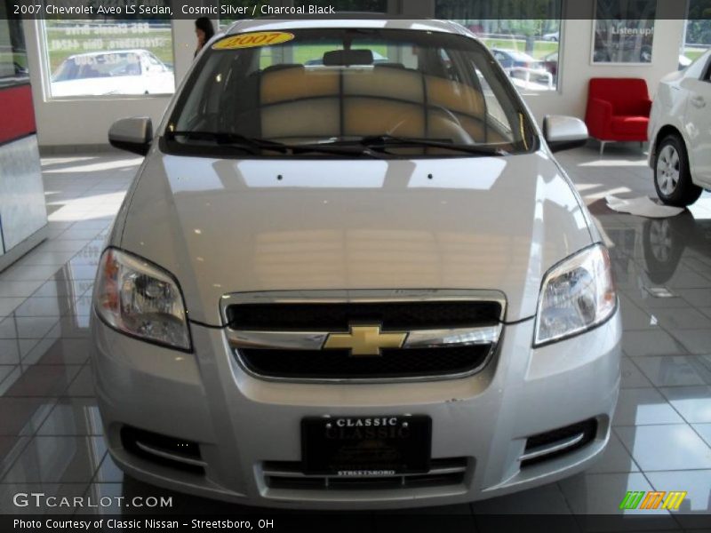 Cosmic Silver / Charcoal Black 2007 Chevrolet Aveo LS Sedan