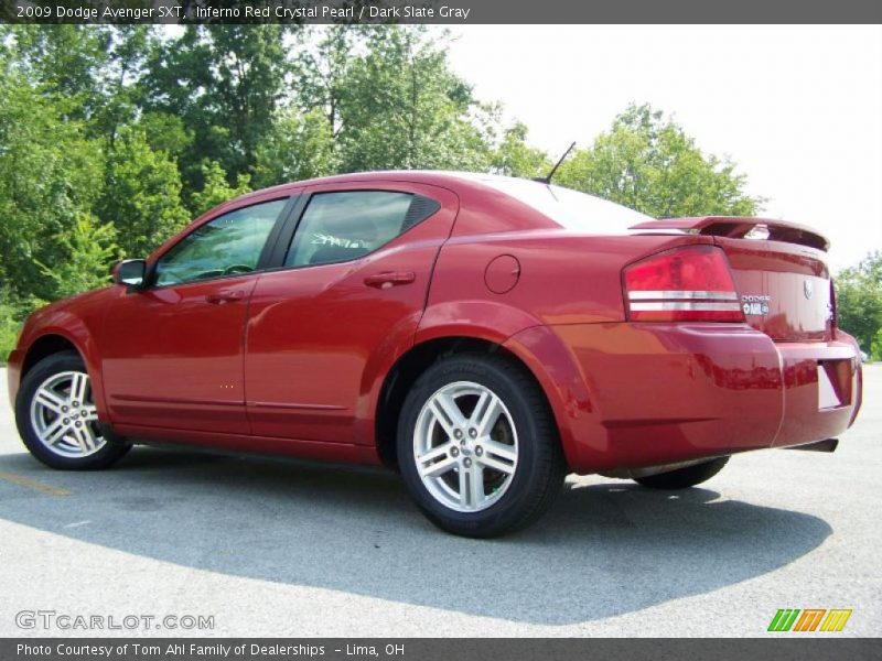 Inferno Red Crystal Pearl / Dark Slate Gray 2009 Dodge Avenger SXT