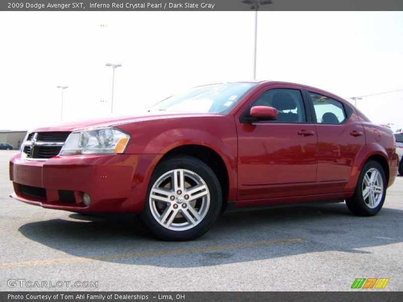 Inferno Red Crystal Pearl / Dark Slate Gray 2009 Dodge Avenger SXT