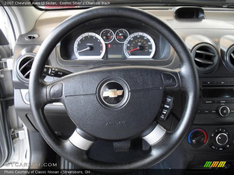 Cosmic Silver / Charcoal Black 2007 Chevrolet Aveo LS Sedan