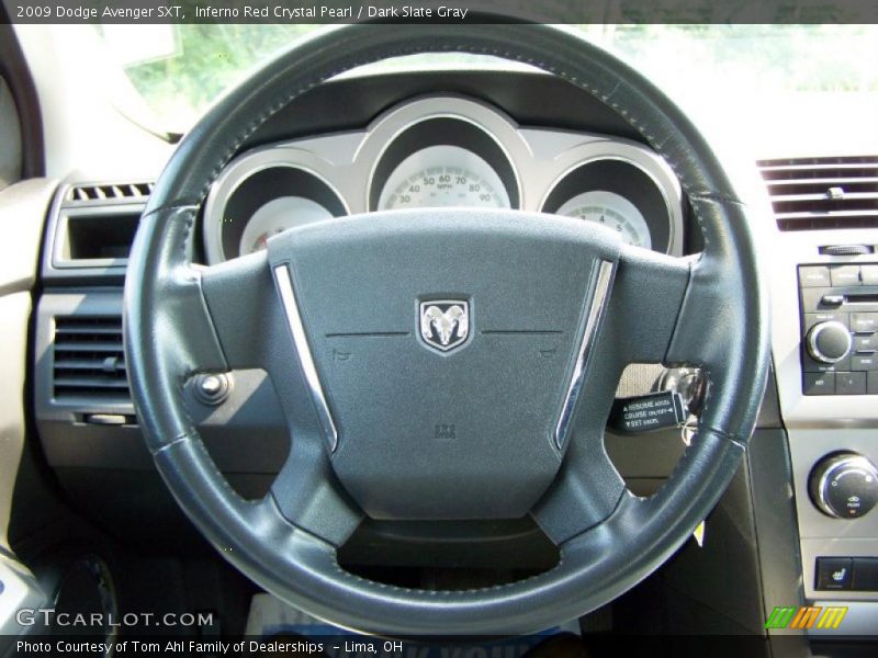 Inferno Red Crystal Pearl / Dark Slate Gray 2009 Dodge Avenger SXT