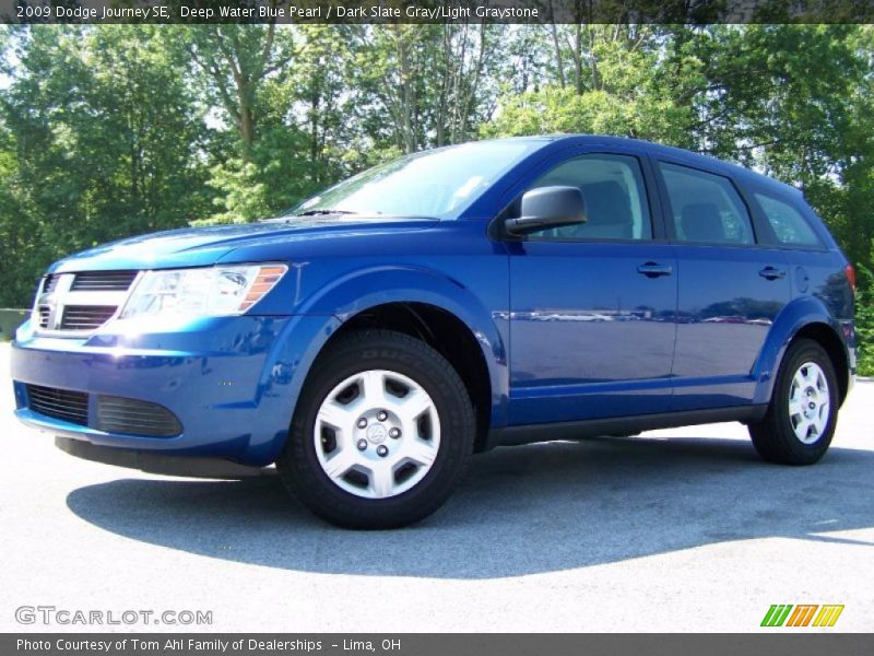 Deep Water Blue Pearl / Dark Slate Gray/Light Graystone 2009 Dodge Journey SE
