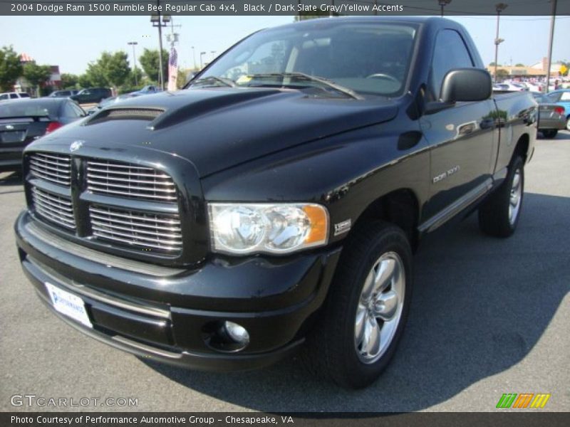 Black / Dark Slate Gray/Yellow Accents 2004 Dodge Ram 1500 Rumble Bee Regular Cab 4x4