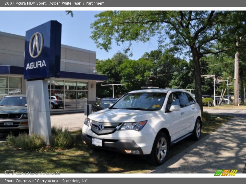 Aspen White Pearl / Parchment 2007 Acura MDX Sport