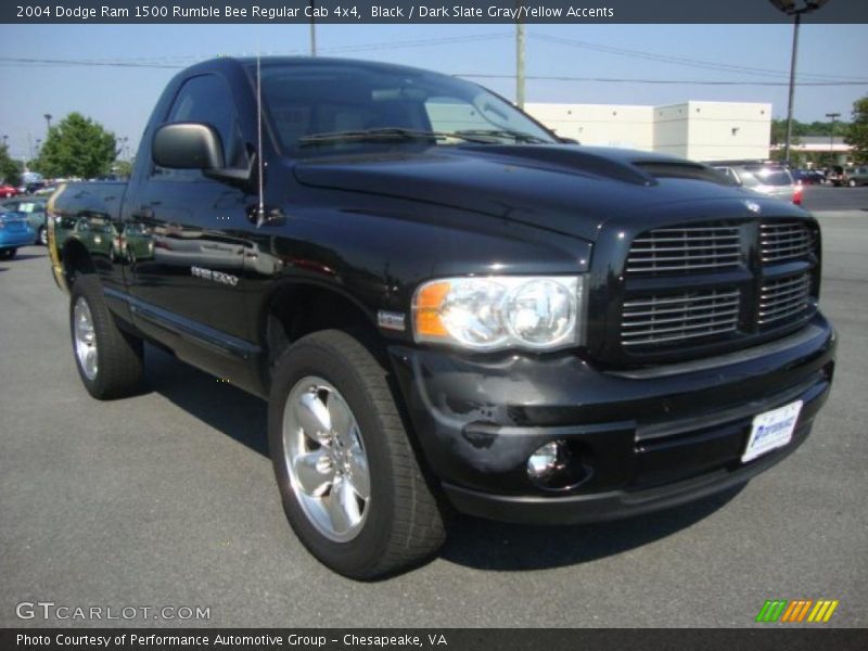 Black / Dark Slate Gray/Yellow Accents 2004 Dodge Ram 1500 Rumble Bee Regular Cab 4x4