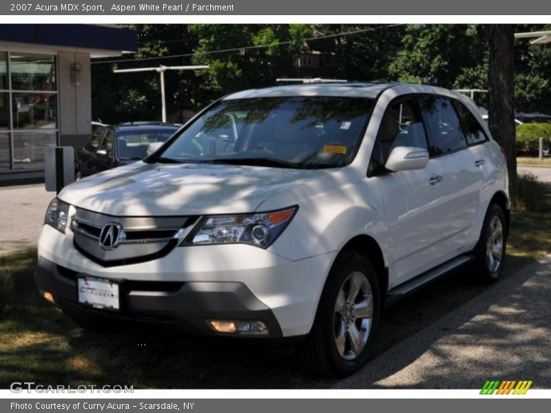 Aspen White Pearl / Parchment 2007 Acura MDX Sport