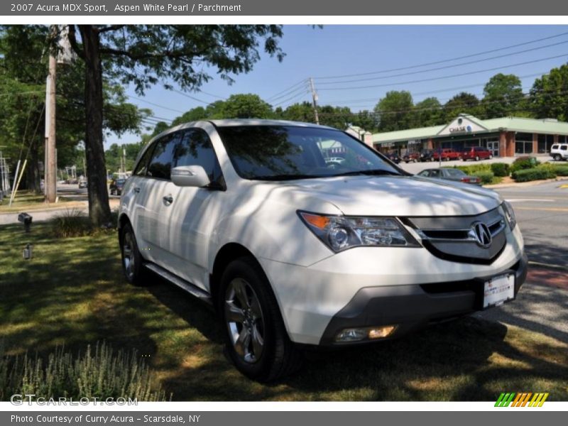 Aspen White Pearl / Parchment 2007 Acura MDX Sport
