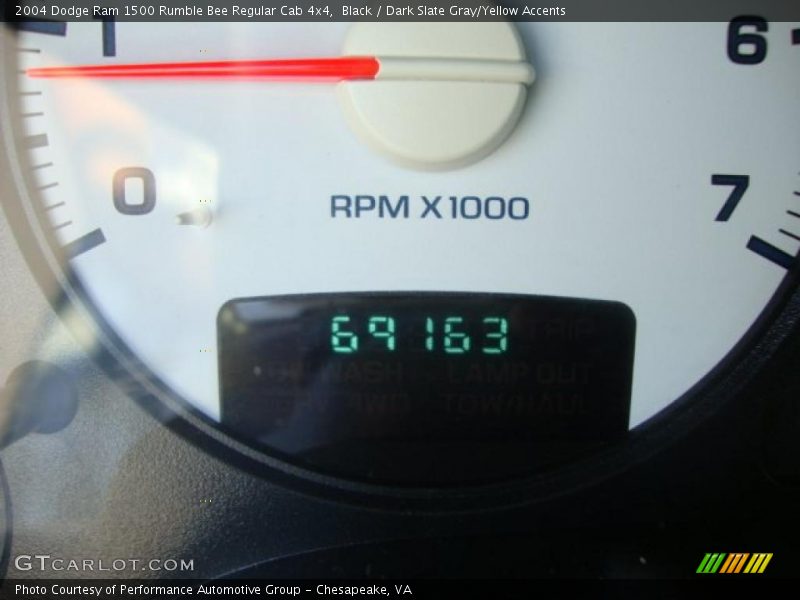 Black / Dark Slate Gray/Yellow Accents 2004 Dodge Ram 1500 Rumble Bee Regular Cab 4x4