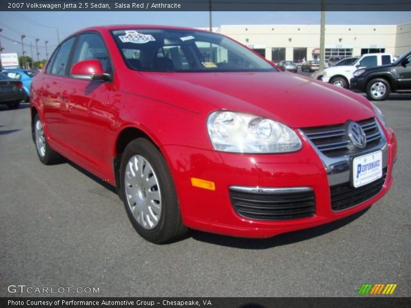 Salsa Red / Anthracite 2007 Volkswagen Jetta 2.5 Sedan