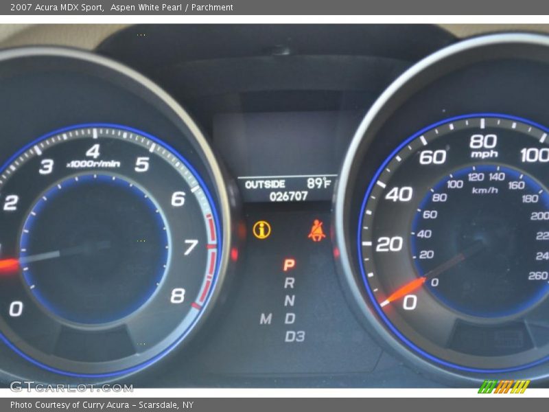 Aspen White Pearl / Parchment 2007 Acura MDX Sport