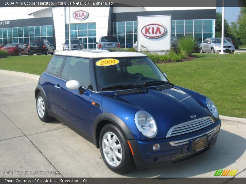 Indi Blue Metallic / Panther Black 2004 Mini Cooper Hardtop