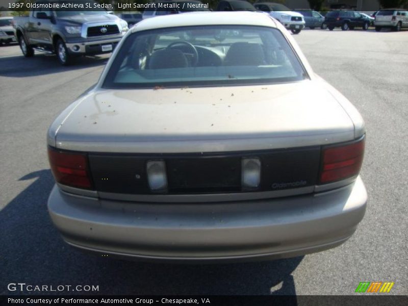 Light Sandrift Metallic / Neutral 1997 Oldsmobile Achieva SL Sedan