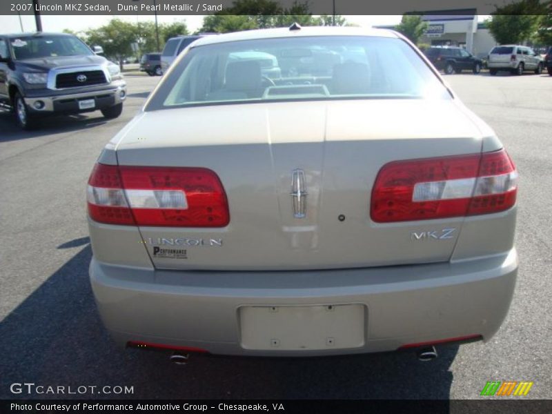 Dune Pearl Metallic / Sand 2007 Lincoln MKZ Sedan