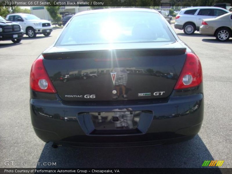 Carbon Black Metallic / Ebony 2010 Pontiac G6 GT Sedan