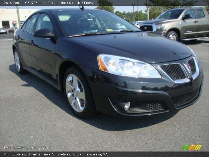 Carbon Black Metallic / Ebony 2010 Pontiac G6 GT Sedan