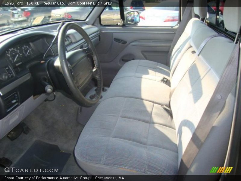 Light Opal Metallic / Gray 1995 Ford F150 XLT Regular Cab