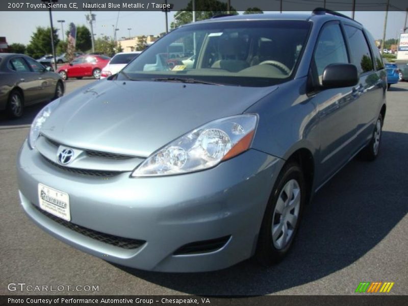 Nautical Blue Metallic / Taupe 2007 Toyota Sienna CE